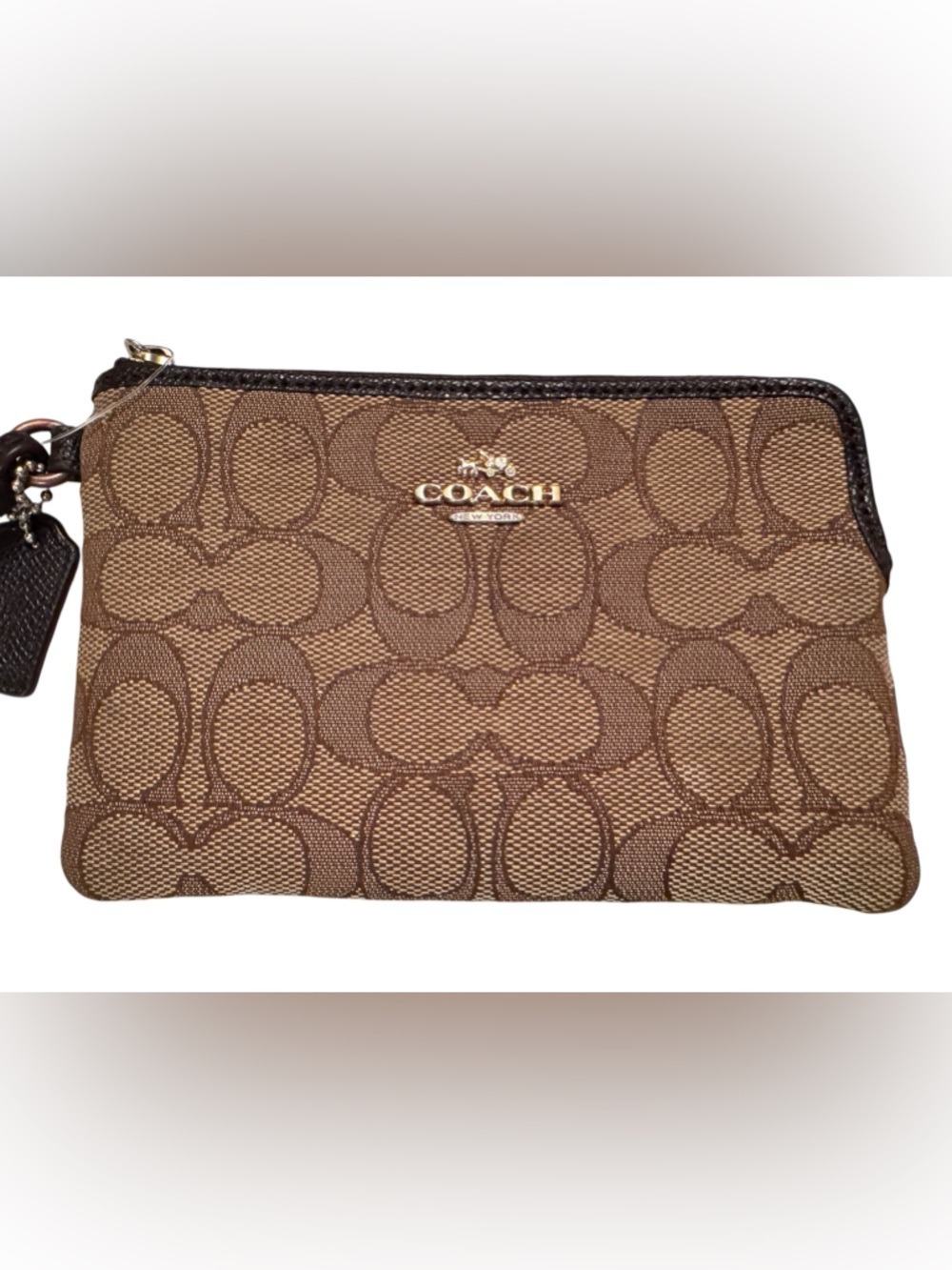 Coach Corner Zip Wristlet - Picture 2 of 13